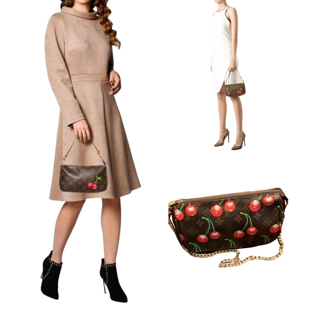 Louis Vuitton -Rare to Find Limited Edition Takashi Murakami Cerises Pochette - Picture 2 of 16